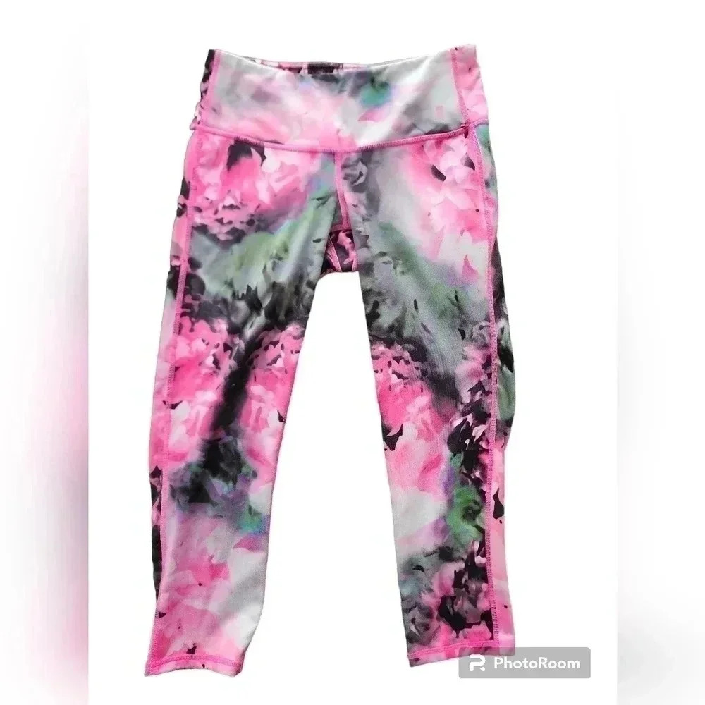 Athleta Floral Bloom Chaturanga Cropped Leggings